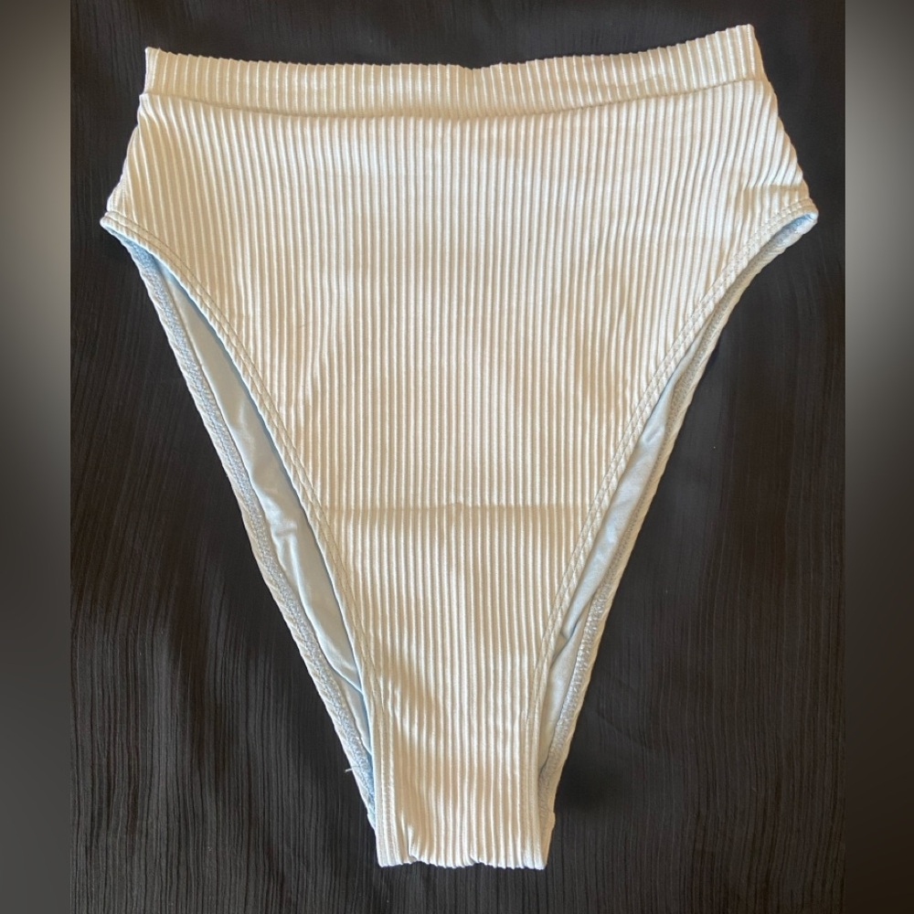 Monday Swimwear Riviera Bottom - Sky Blue Rib